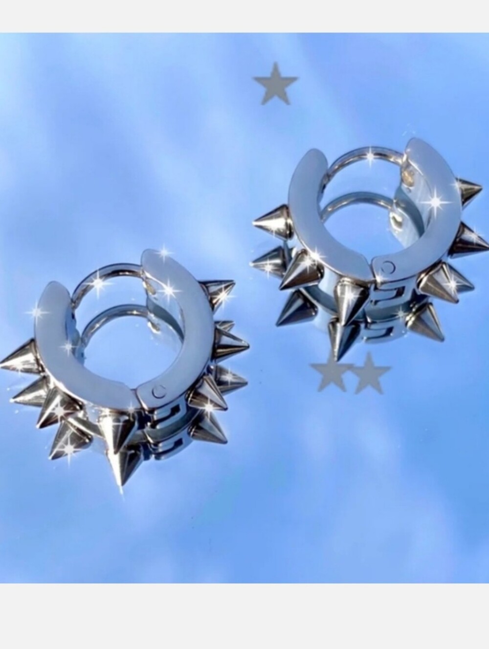 Spiked Hoop Earrings
